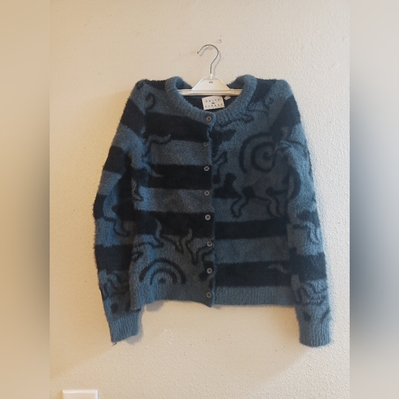 Daisy Street Fuzzy Dark Gray Cardigan - Picture 2 of 9